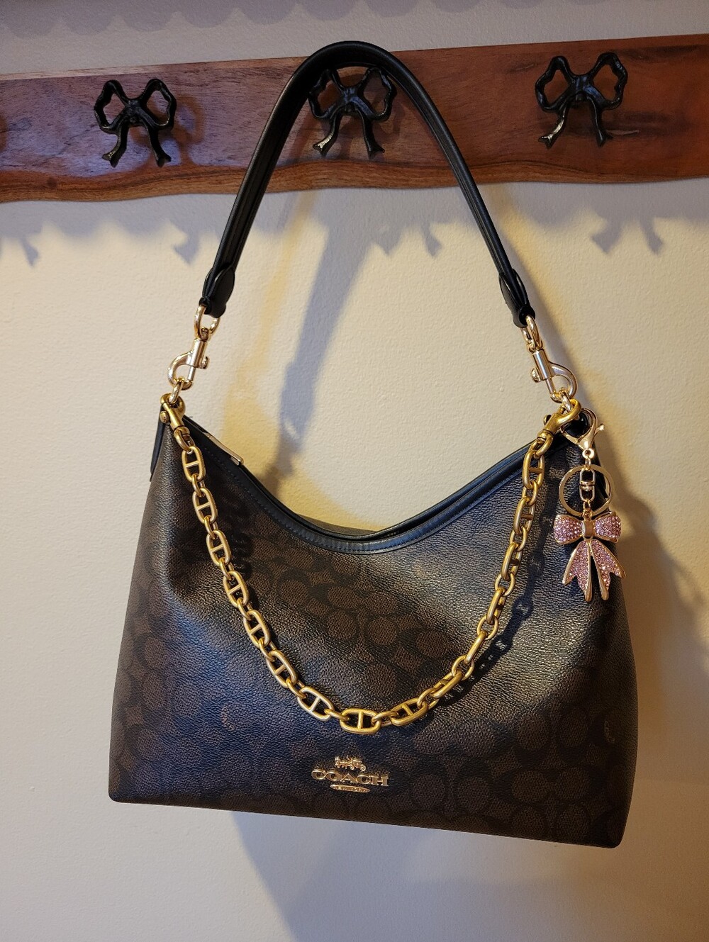 Coach Laurel Shoulder Bag with Coach Chain & Charm